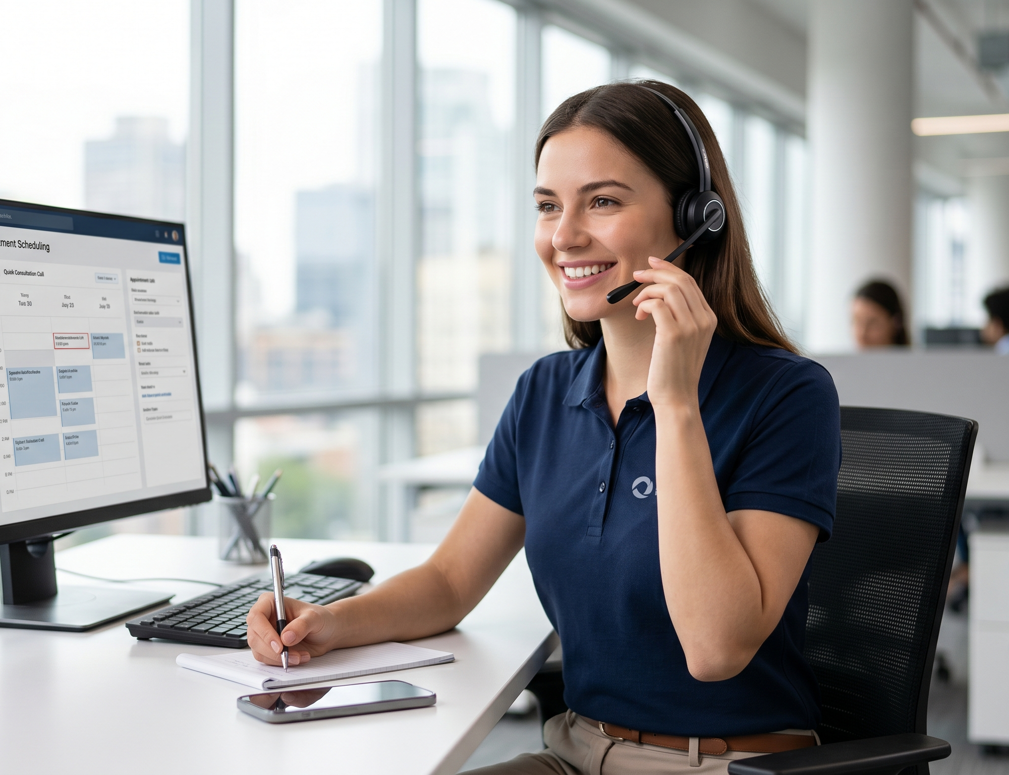 Customer service representative discussing network issues during initial phone consultation in Bengaluru