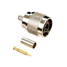 Premium N-male crimp/clamp connector designed for low-loss LMR400 coaxial cabling