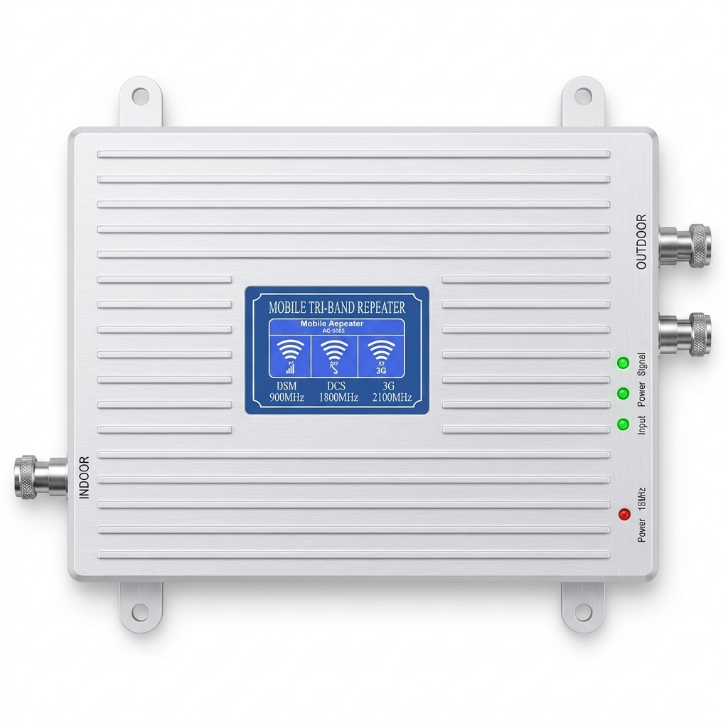 Jio-compatible tri-band network booster, 70dBm gain, optimized for LTE bands 3, 5, and 40